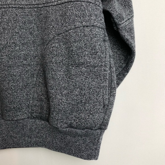 Boys Dark Grey Mock Neck Sweatshirt Front Side Pockets Size 10 - Picture 2 of 8